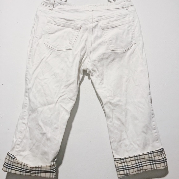 Burberry white denim with signature cuffs - Picture 2 of 3